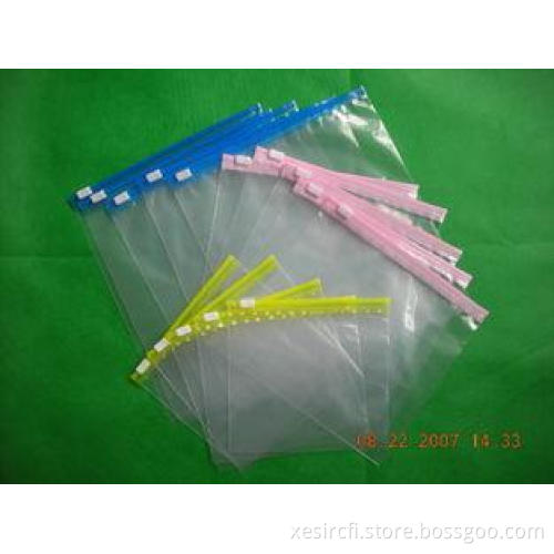 Poly PET / PE Grip Cloth Zipper Pouch Packaging With Slider